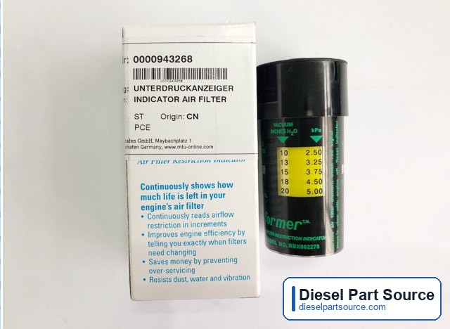 MTU 2000 Parts | 0000943268 | INDICATOR AIR FILTER RESTRISTER