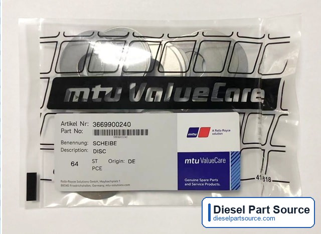 MTU 2000 Parts | 3669900240 | WASHER VALVE SPRING