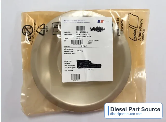 MTU 396 PARTS | 5110820226 | HEAT SHIELD