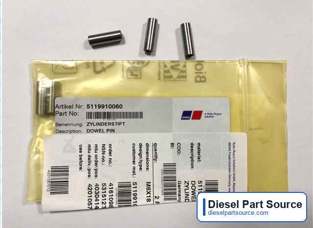MTU 396 Parts | 5119910060 | DOWEL PIN