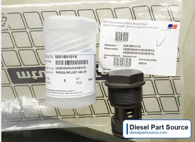 MTU 396 Parts | 5501801015 | PRESS RELIEF VALVE