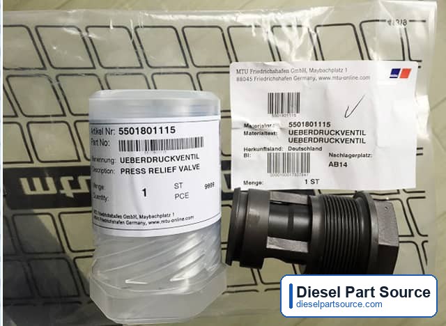 MTU 396 Parts | 5501801115 | PRESS RELIEF VALVE