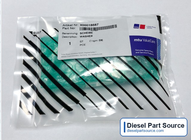 MTU 396 SPARE PARTS | X00018687 | WASHER