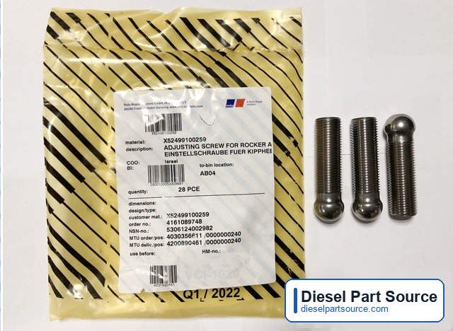 MTU 4000 Parts | X52499100259 | ADJUSTING SCREW FOR ROCKER ARM